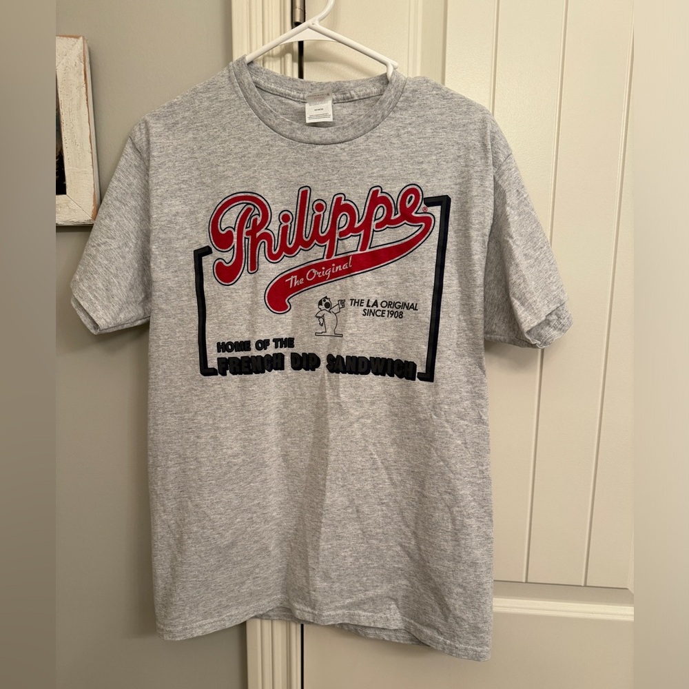 Vintage Los Angeles Philippe The Orginal Hanes Gray Short Sleeve Unisex Tee